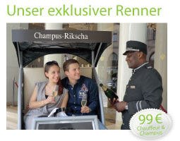 Jubiaeumsangebot_Champagnerfahrt_in_Muenchen Champagnerfahrt mit Rikscha in München