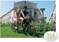 Jubiläumsangebot Tandem fahren mit den Pedalhelden in München