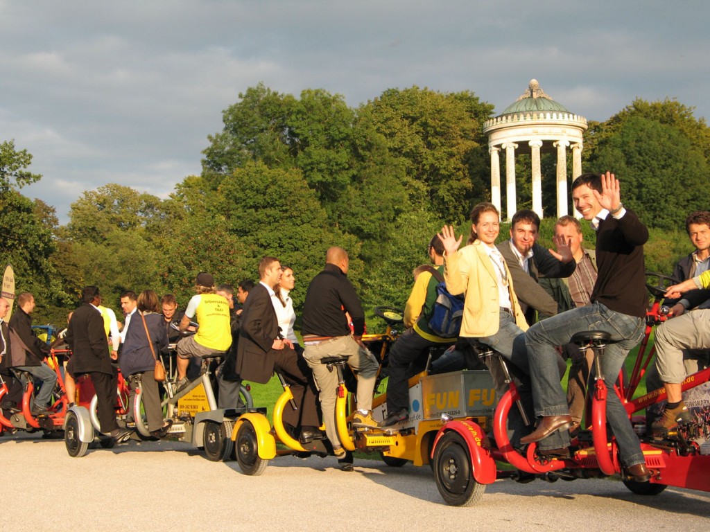 mieten von conference bikes bei pedalhelden.de