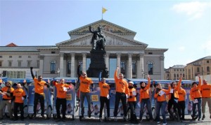 Promotion-Aktion mit den Pedalhelden in München